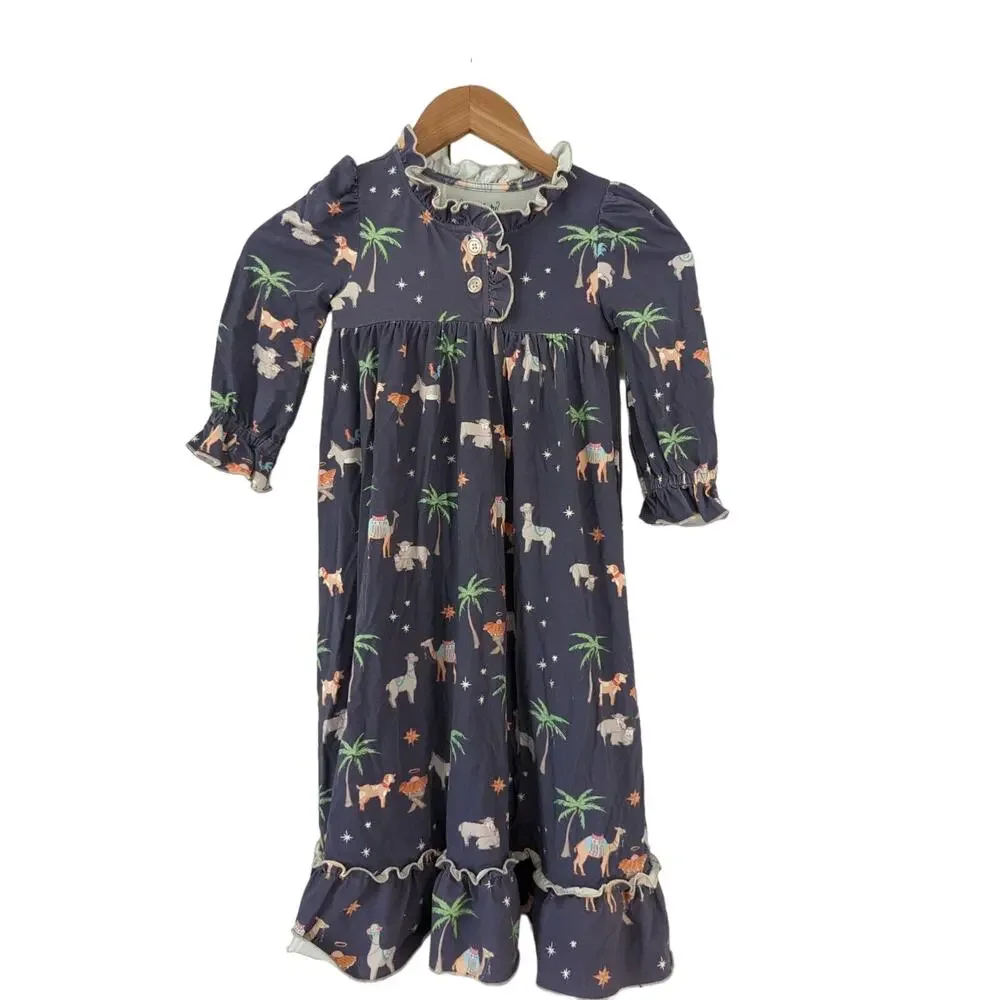 Shrimp & Grits Kids Christmas Nativity Nightgown